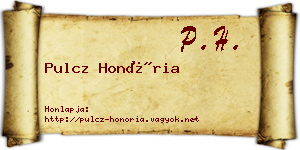 Pulcz Honória névjegykártya